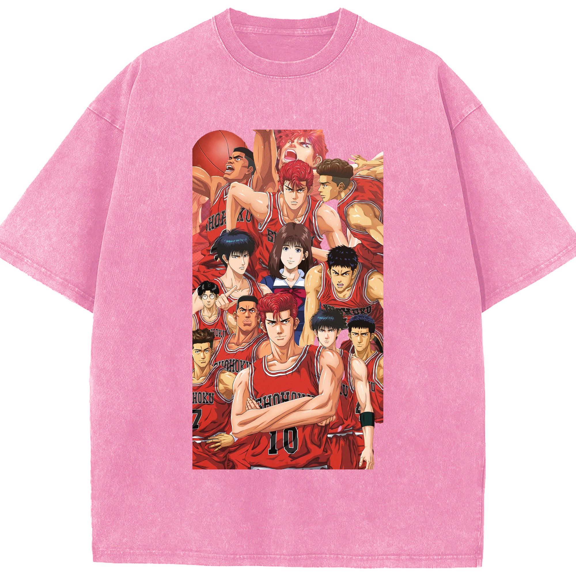 （画像用） SLAM DUNK／スラムダンク 綿100% ヴィンテージ風 半袖Tシャツ（フロントプリント）
